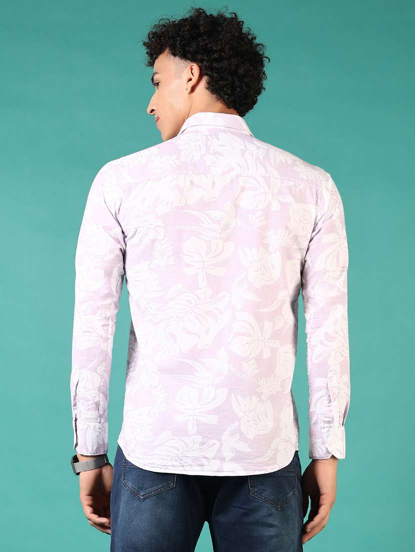 men printed long sleeve casual shirt - 21718159 -  Standard Image - 3
