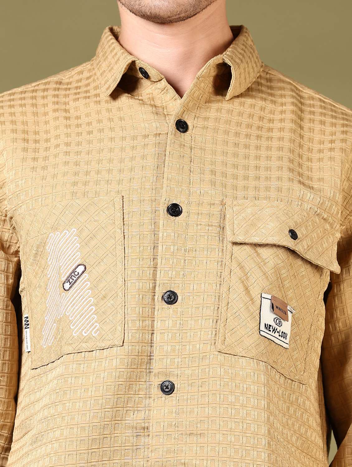 men self design long sleeve casual shirt - 21718163 -  Standard Image - 5