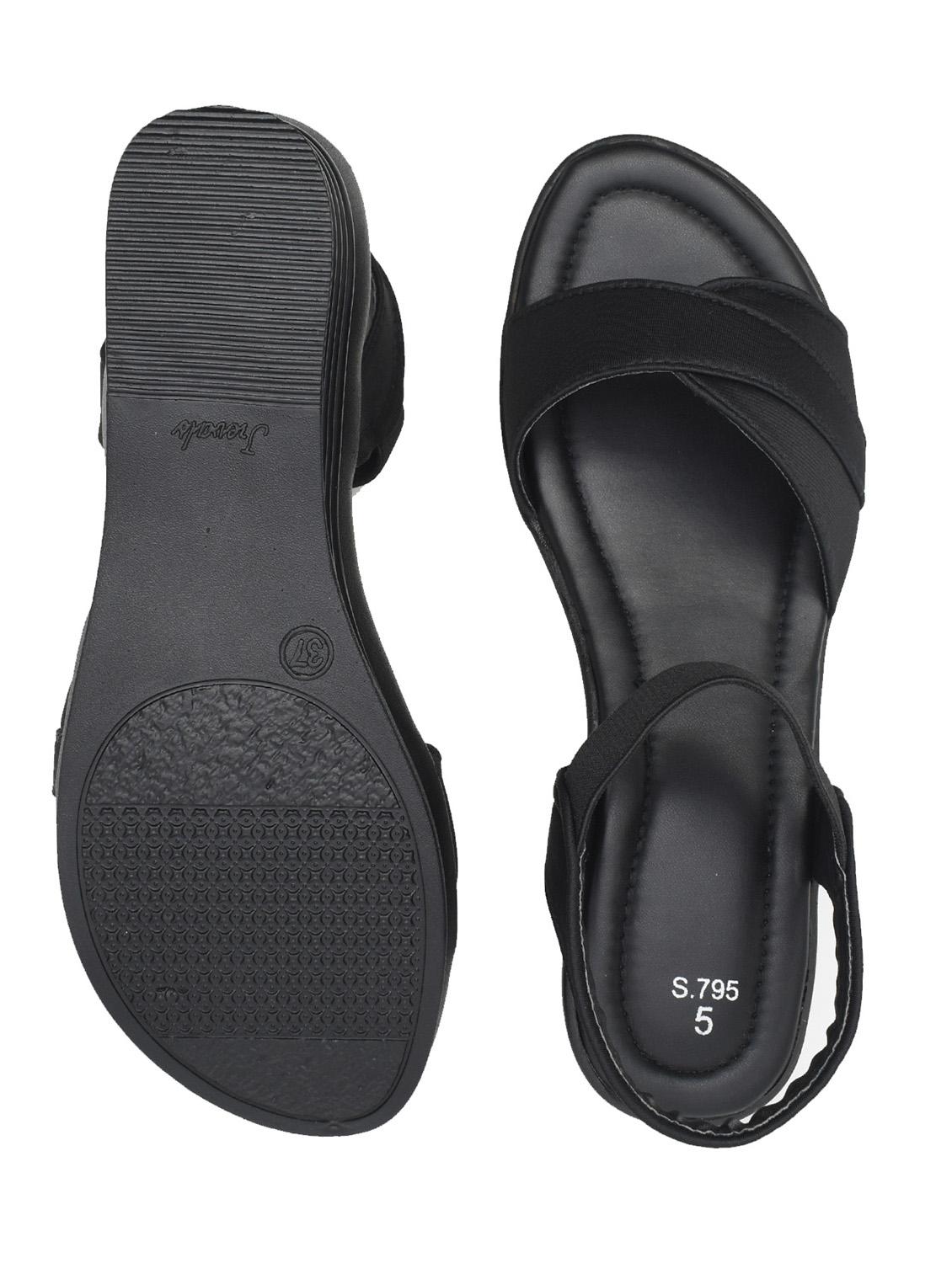 women solid back strap sandals - 21718213 - Standard Image - 3