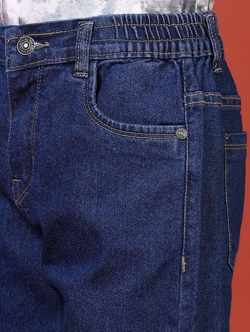 boys solid mid rise relaxed fit jeans - 21718374 -  Standard Image - 5