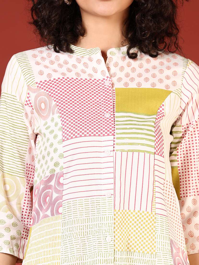 women three quarter sleeve straight kurta - 21718376 -  Standard Image - 5