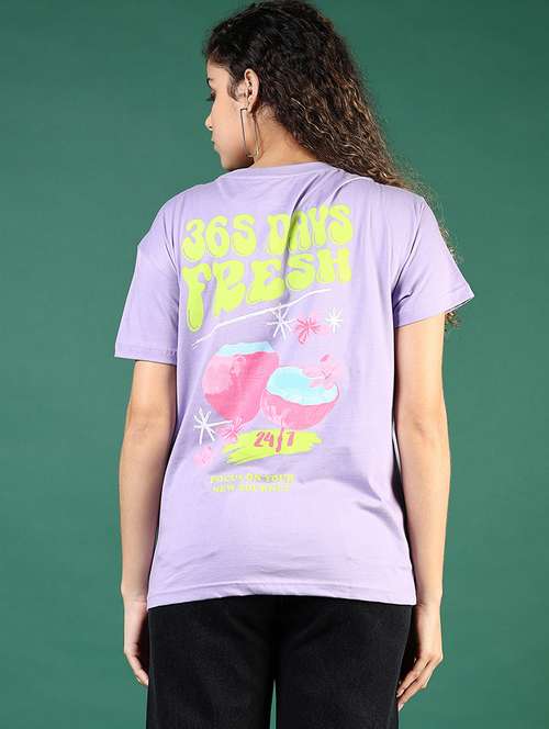 women printed short sleeve regular fit t-shirt - 21718481 - Standard Image - 0