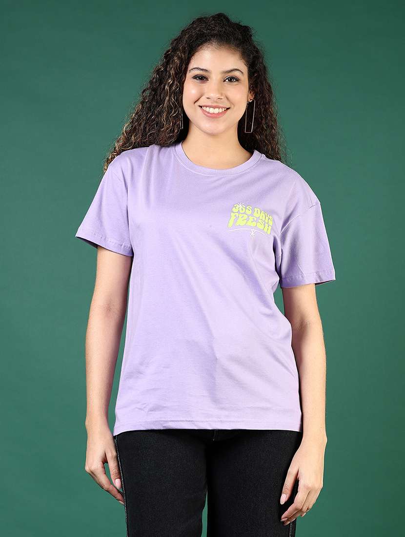 women printed short sleeve regular fit t-shirt - 21718481 - Standard Image - 3
