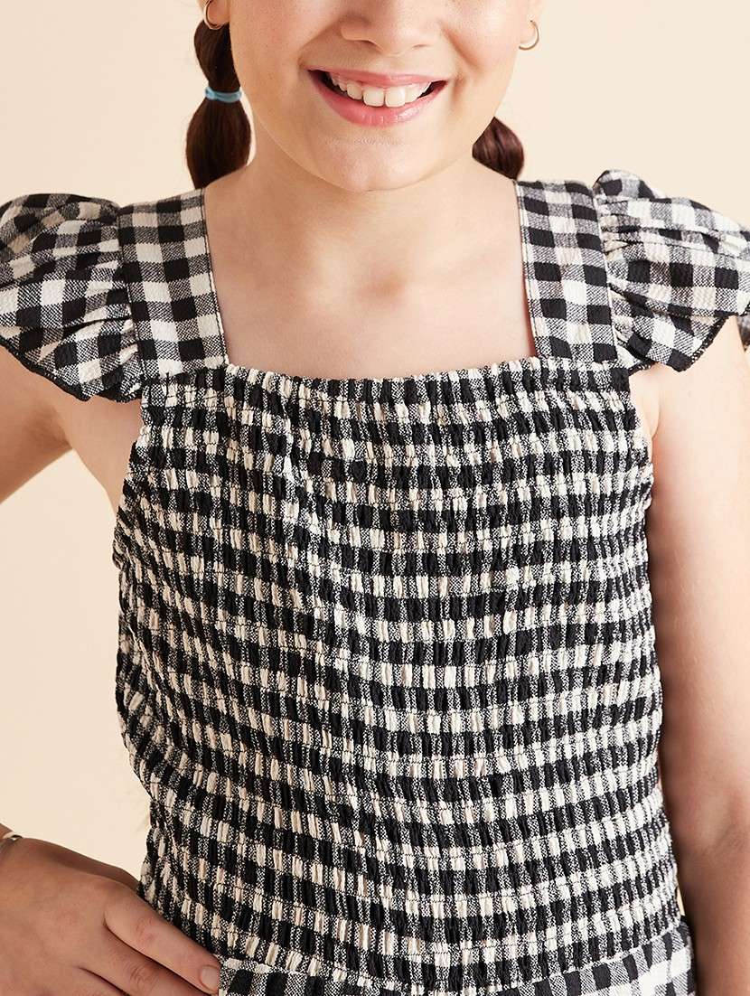 girls checkered  full length jumpsuit  - 21718770 -  Standard Image - 5