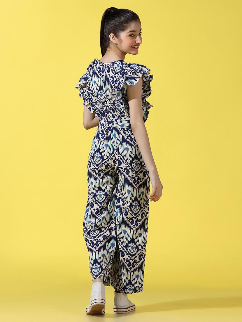 girls printed full length jumpsuit - 21718786 - Standard Image - 3