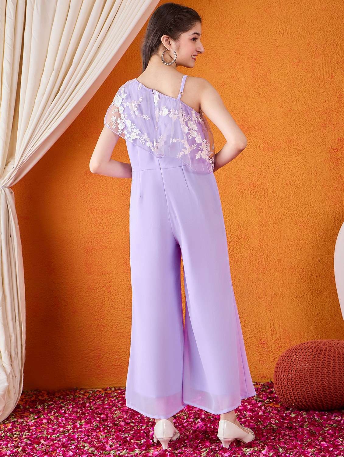 girls embroidered full length jumpsuit - 21718789 - Standard Image - 3