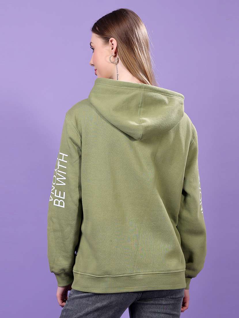 women printed hooded long sleeves sweatshirt - 21719482 - Standard Image - 3