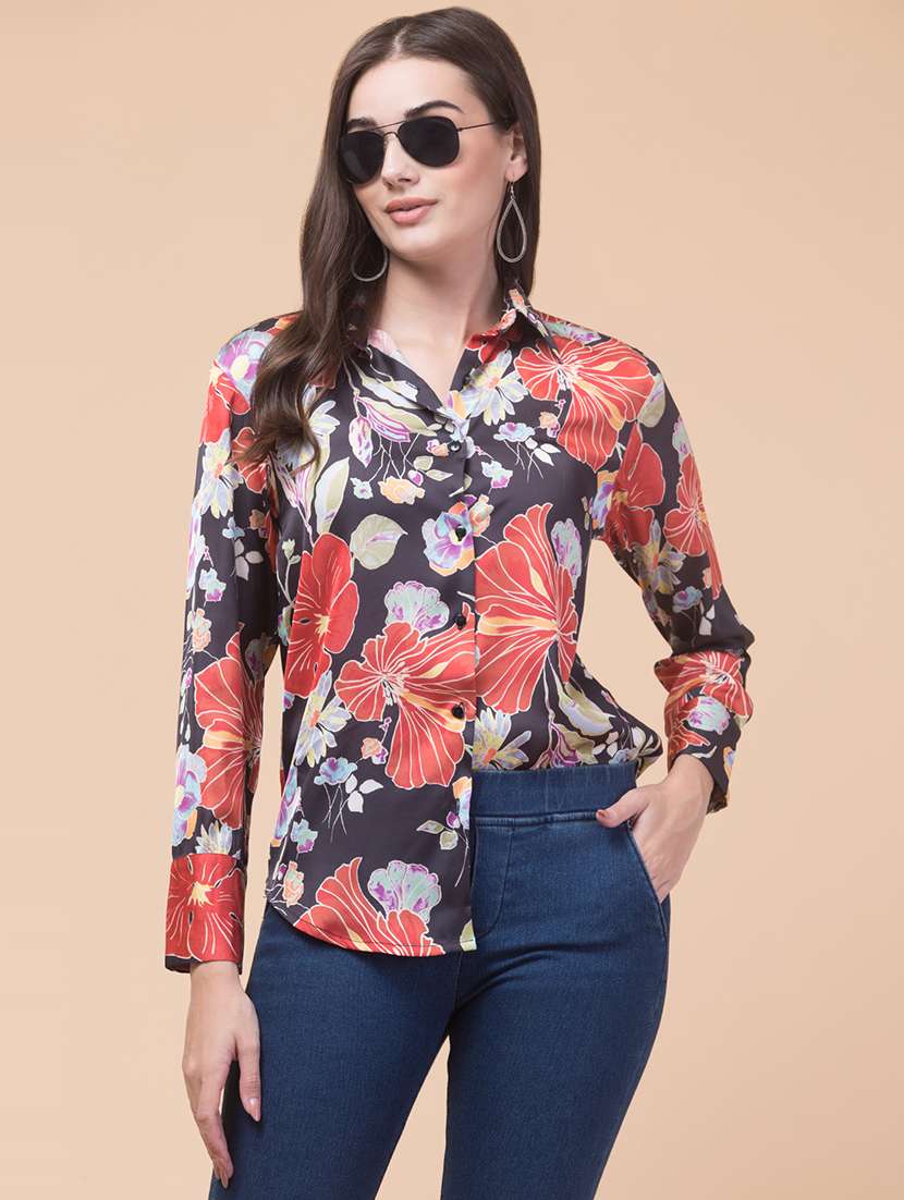 women printed collared regular shirt - 21719703 -  Standard Image - 5