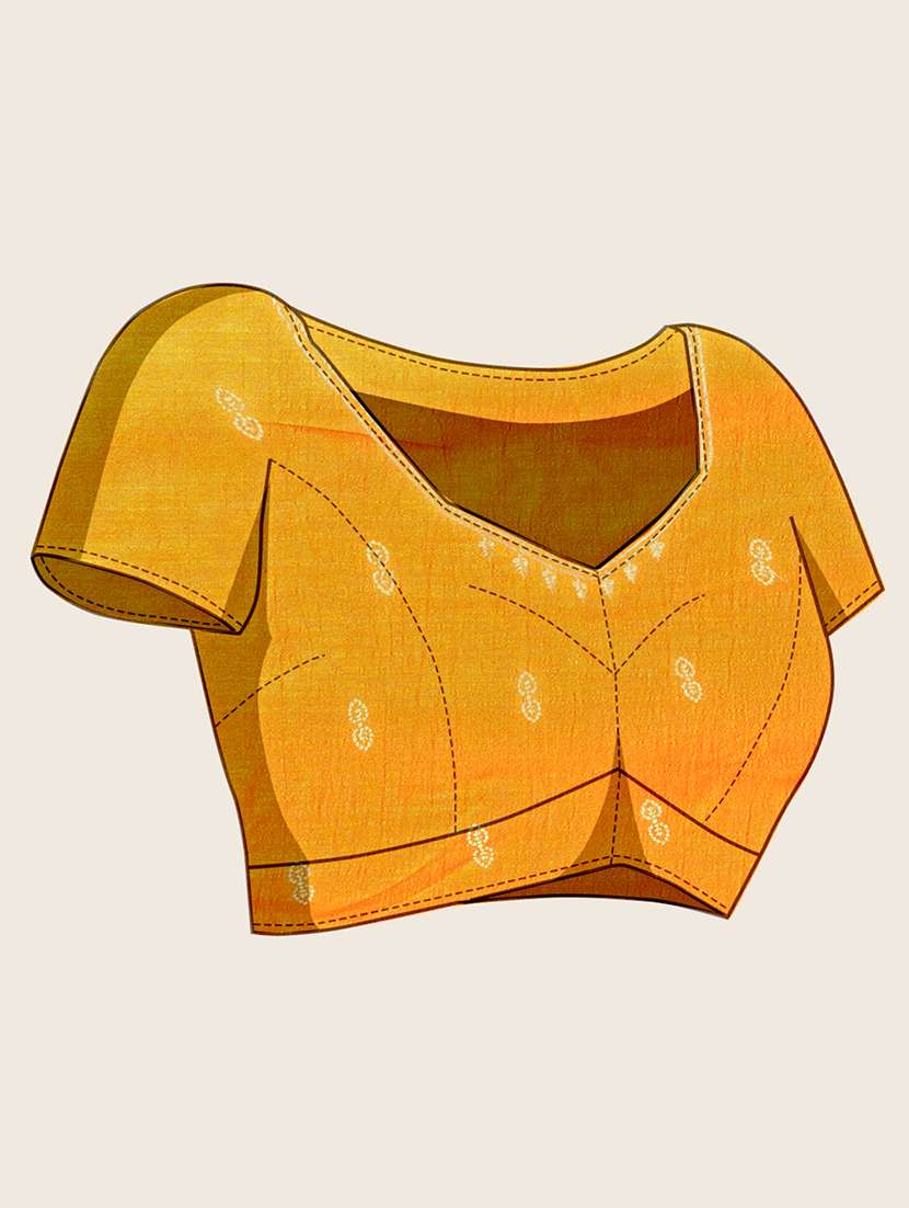 women mustard embroidered saree with blouse - 21719759 - Standard Image - 3