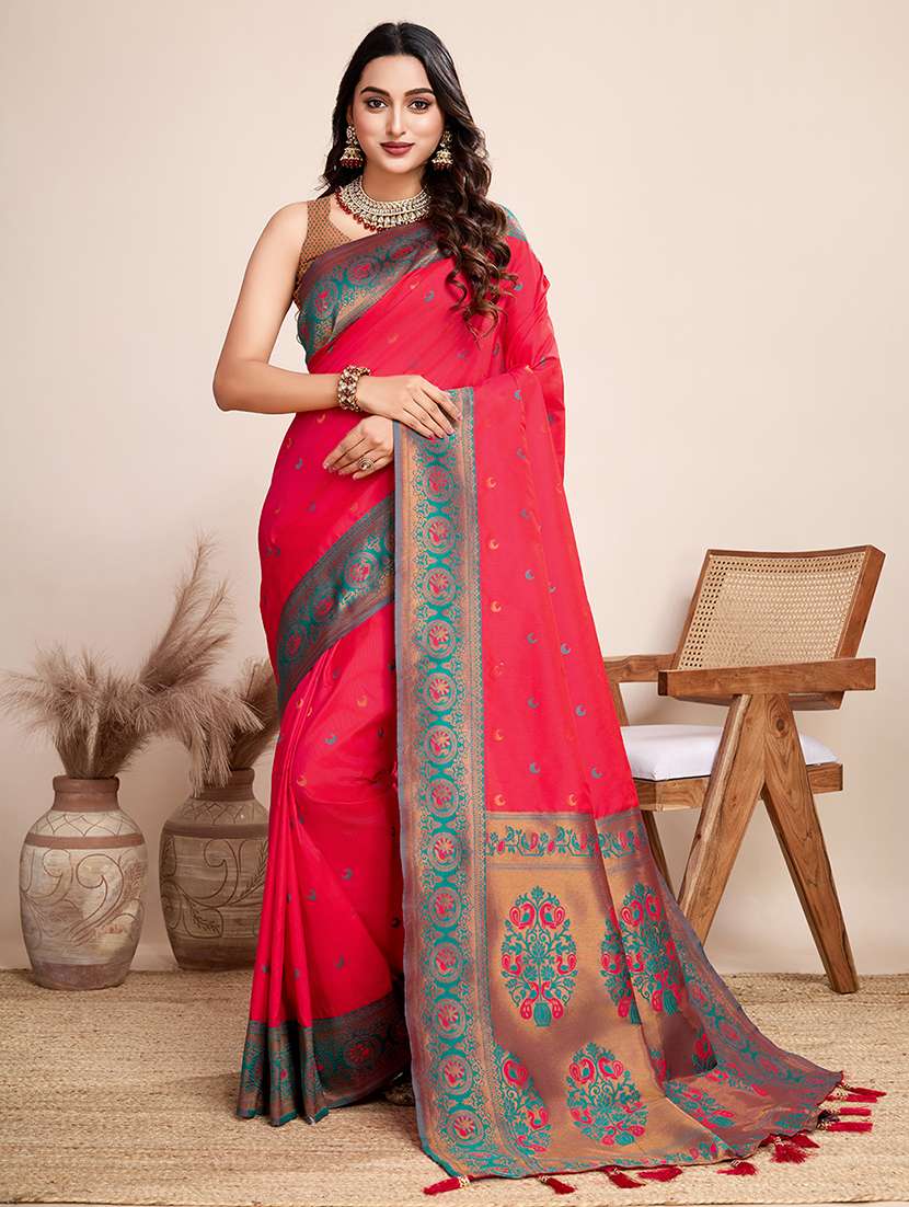 women self design banarasi saree with blouse - 21719785 -  Zoom Image - 0