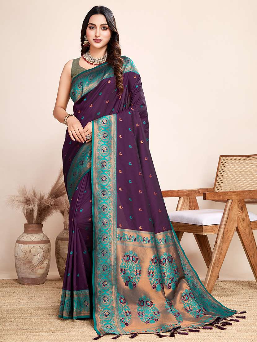 women self design banarasi saree with blouse - 21719789 - Zoom Image - 0