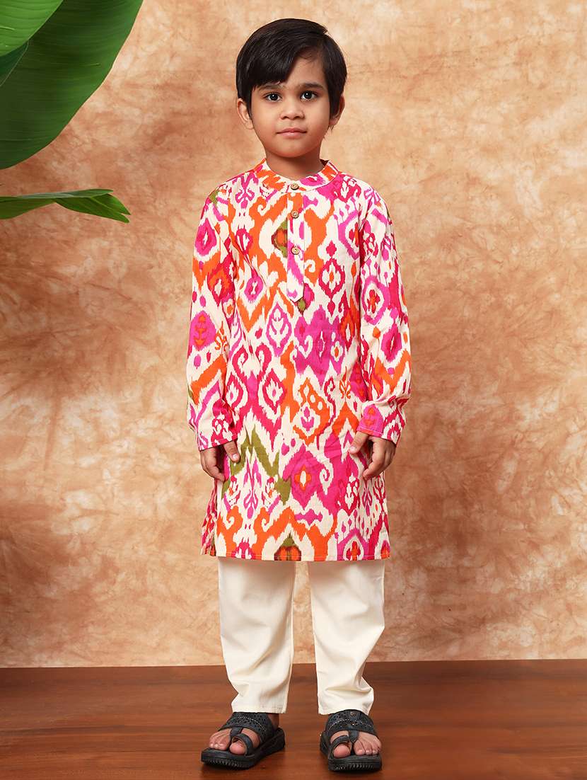 boys printed kurta pajama set - 21719815 -  Zoom Image - 0