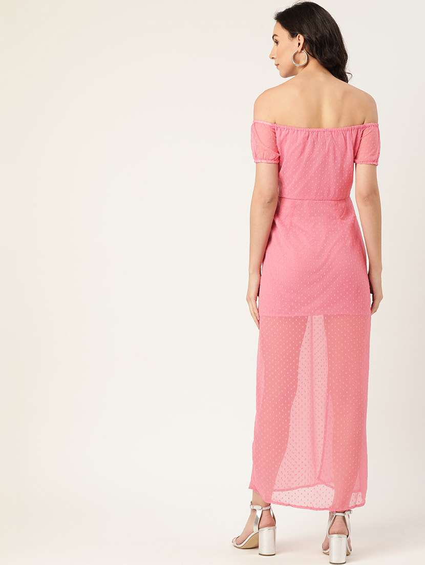 women self designed off shoulder sheath dress - 21719840 - Standard Image - 3