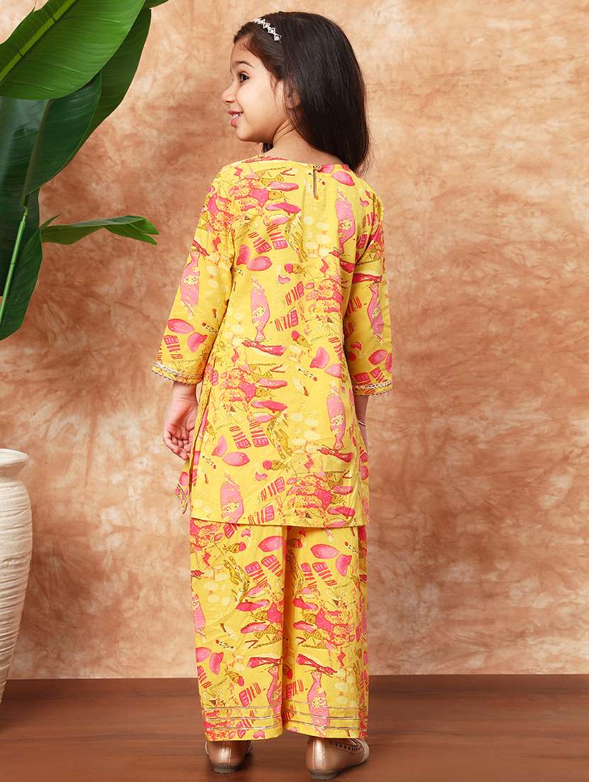 girls printed kurta palazzo set  - 21719852 -  Standard Image - 3