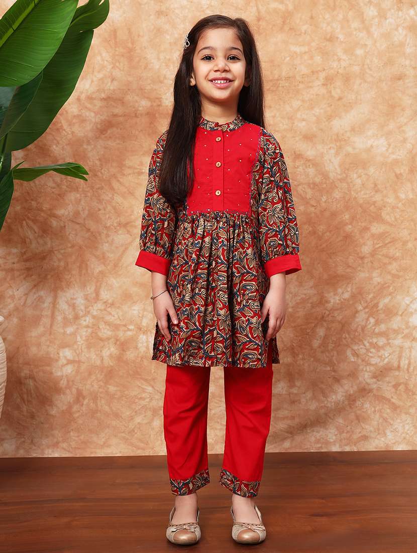 girls printed kurta pant set  - 21719873 -  Zoom Image - 0