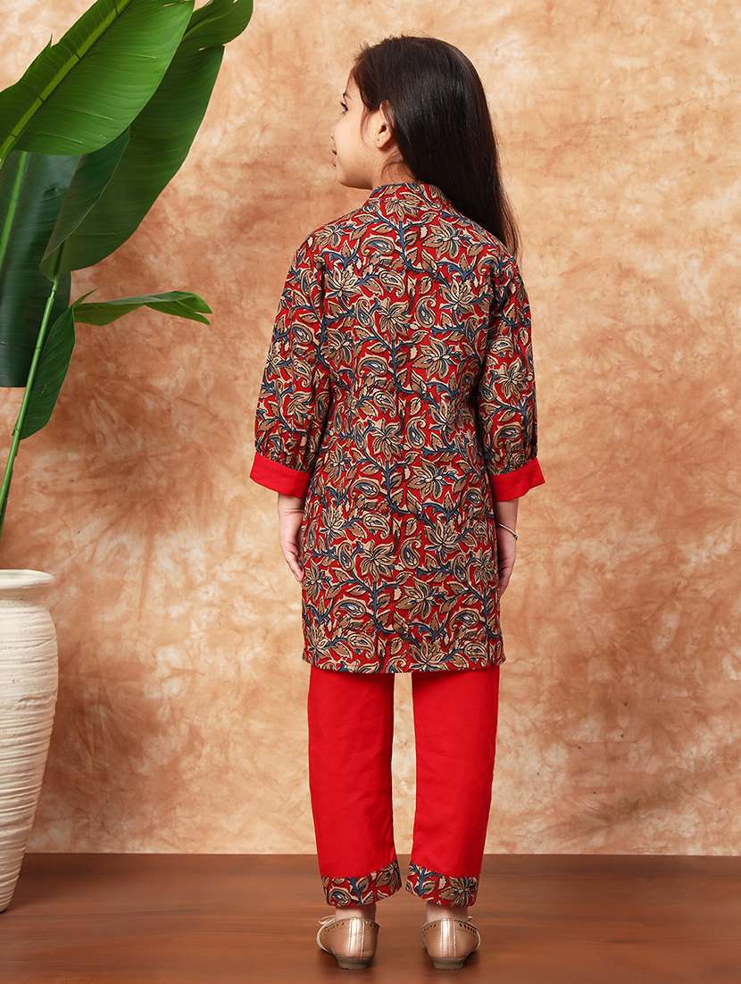 girls printed kurta pant set  - 21719873 -  Standard Image - 3