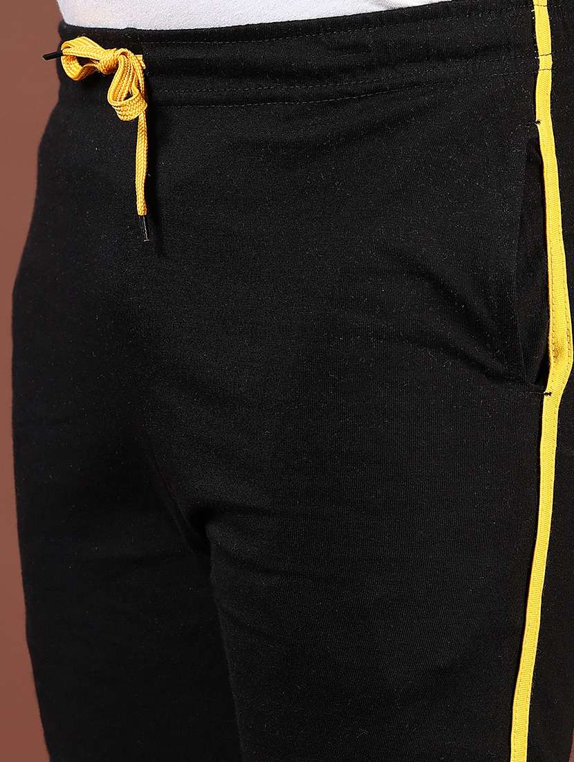 boys black tapered mid irise track pant - 21719951 -  Standard Image - 5