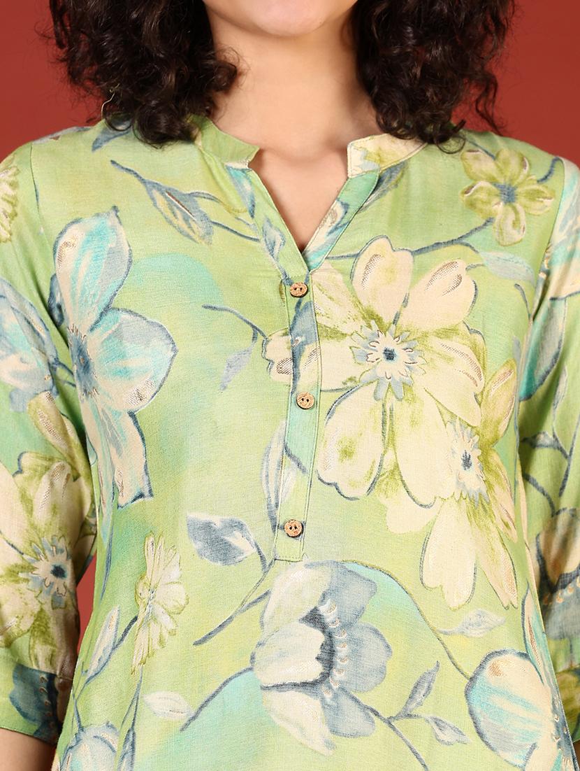 women three quarter sleeves straight kurta - 21719956 - Standard Image - 5