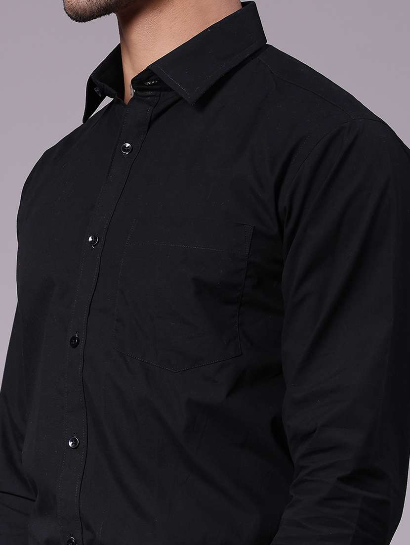 men solid collared long sleeve shirt - 21719968 -  Standard Image - 5