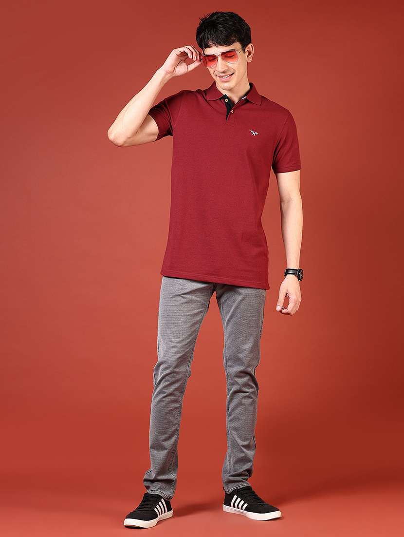 men solid short sleeve regular fit polo t-shirt - 21720004 -  Standard Image - 3