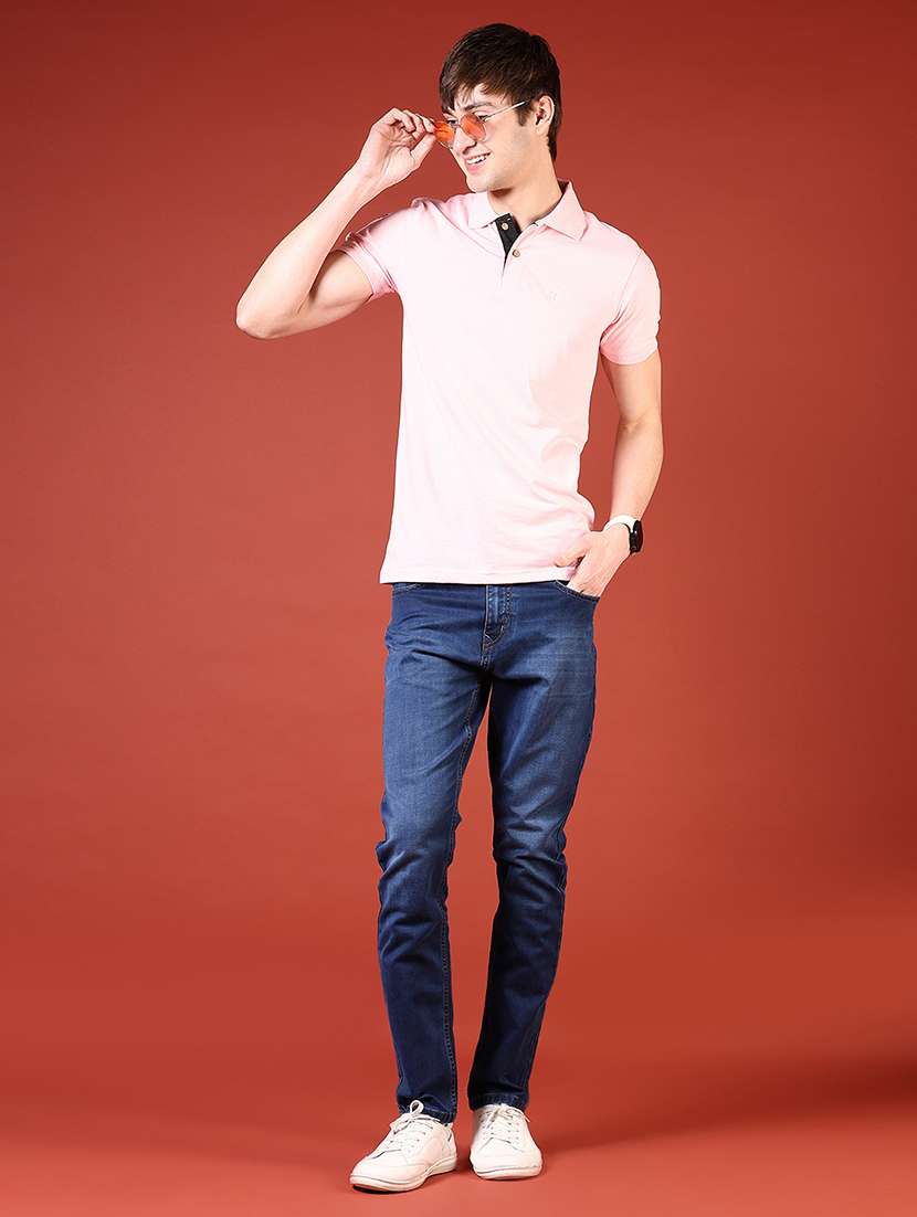 men solid short sleeve regular fit polo t-shirt - 21720005 -  Standard Image - 3