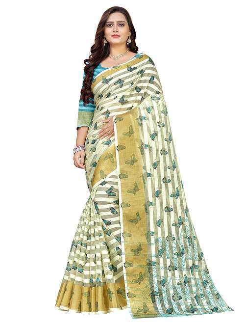 women printed casual wear saree with blouse - 21720232 -  Standard Image - 0