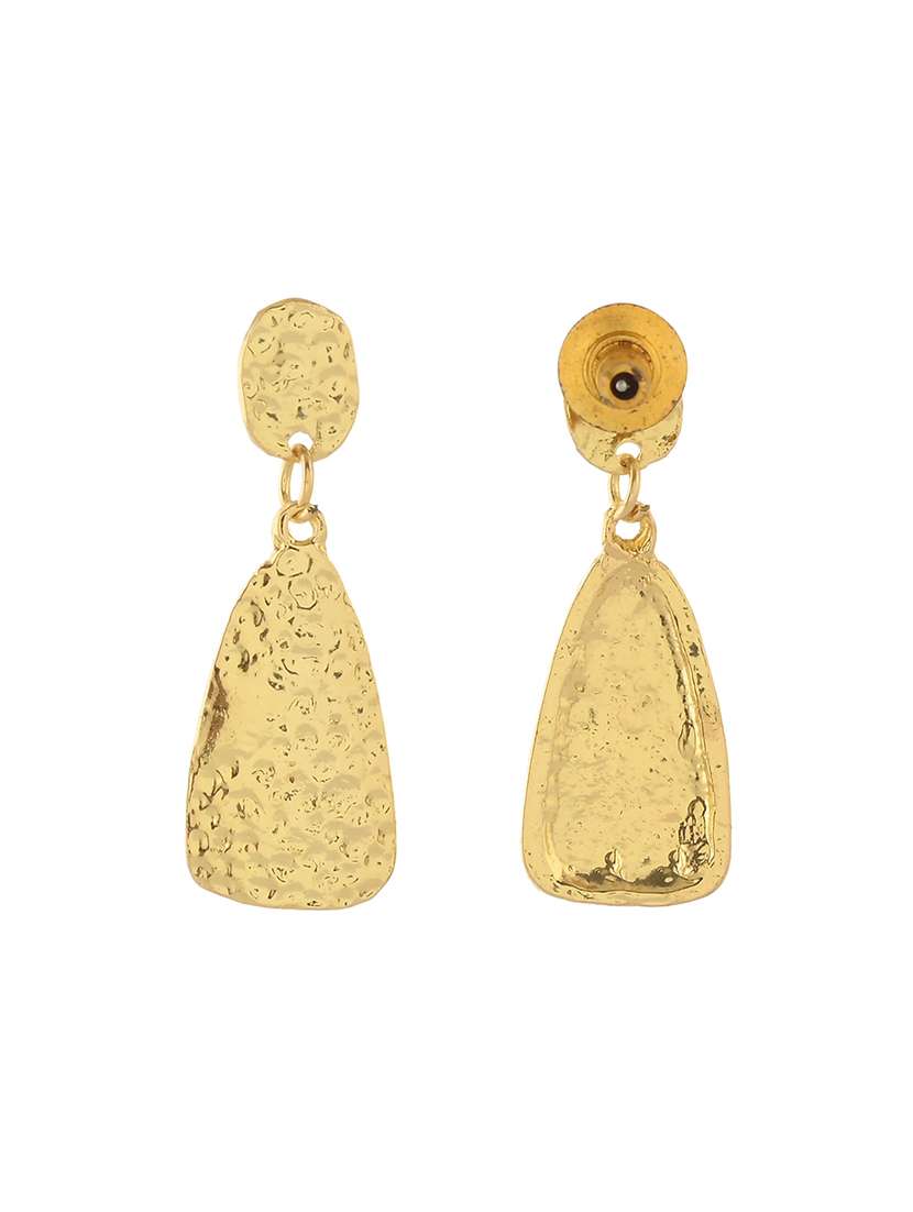 women gold metal drop earrings - 21720264 -  Standard Image - 3