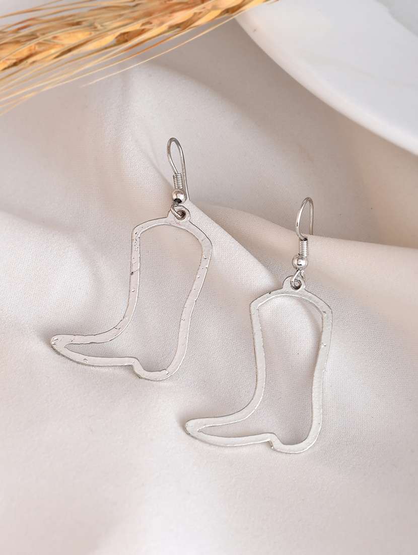 women silver metal drop earrings - 21720274 - Zoom Image - 0