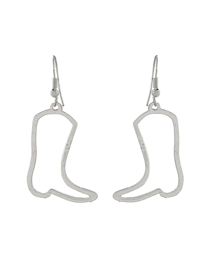 women silver metal drop earrings - 21720274 - Standard Image - 3