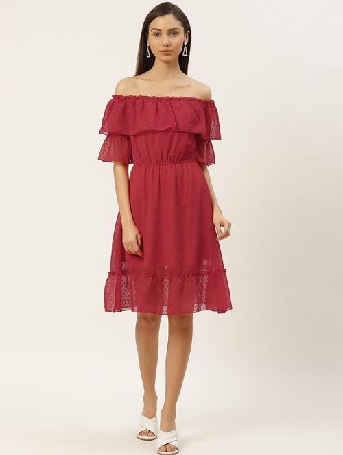 women self designed ruffled sleeves tiered dress - 21720329 -  Standard Image - 0