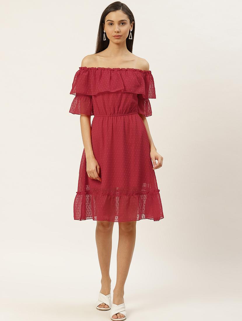 women self designed ruffled sleeves tiered dress - 21720329 -  Zoom Image - 0