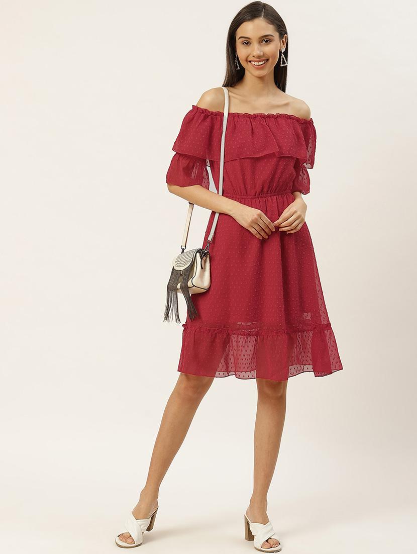 women self designed ruffled sleeves tiered dress - 21720329 -  Standard Image - 3