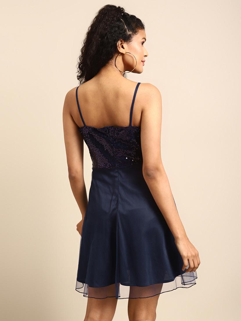 women embellished shoulder strap a-line dress - 21720342 - Standard Image - 3