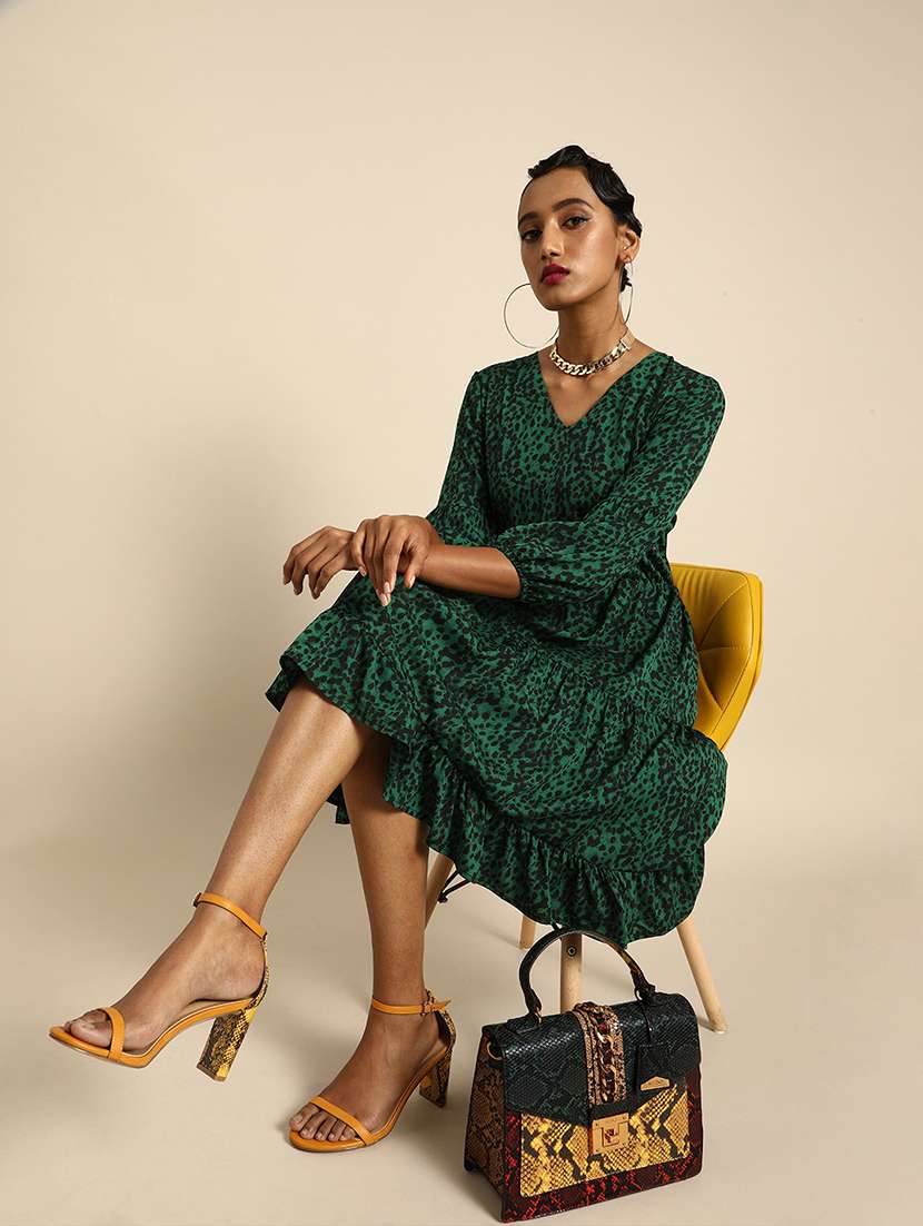 women solid high slit maxi dress - 21720403 -  Standard Image - 3