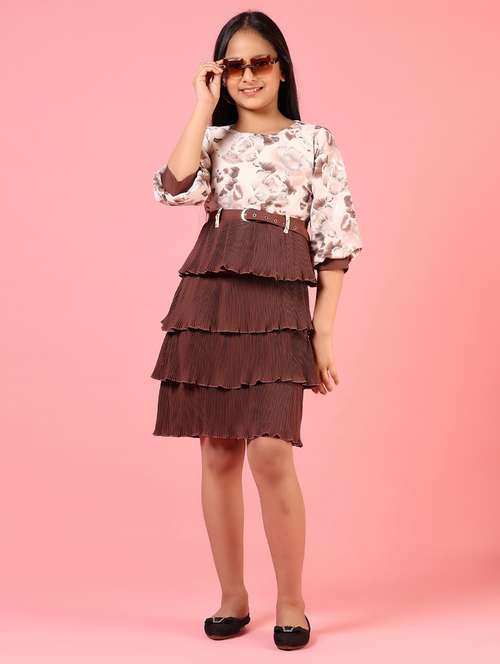 women floral printed layered dress - 21720440 -  Standard Image - 0