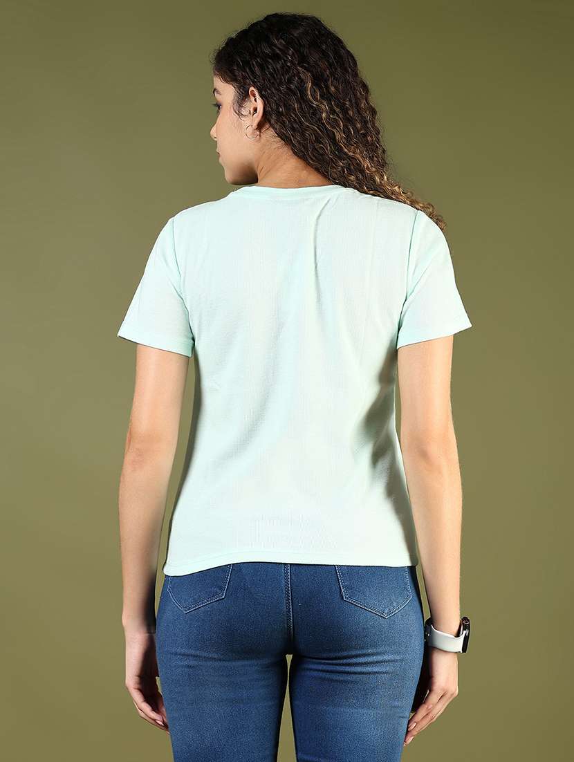 women solid short sleeve regular fit t-shirt - 21720476 -  Standard Image - 3