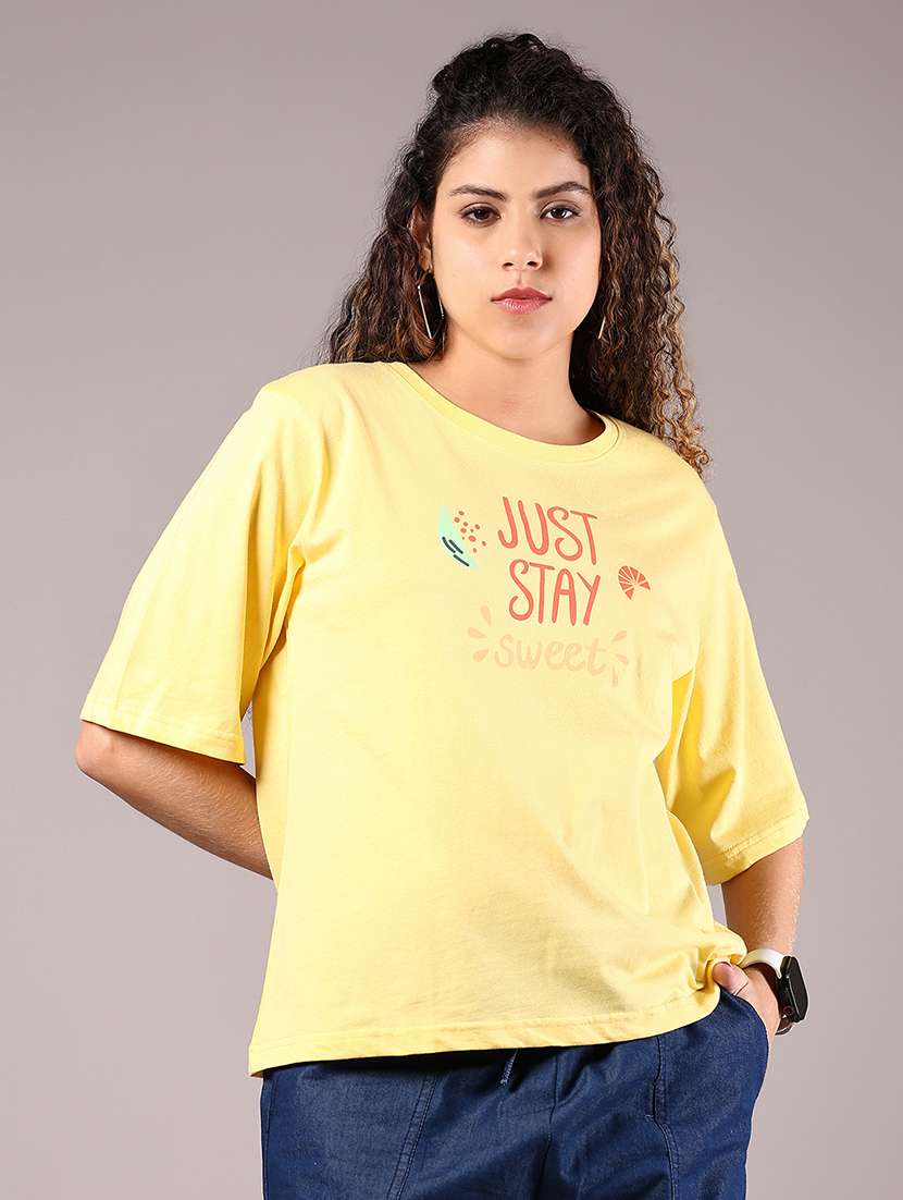 women printed short sleeve loose fit t-shirt - 21720496 - Standard Image - 3
