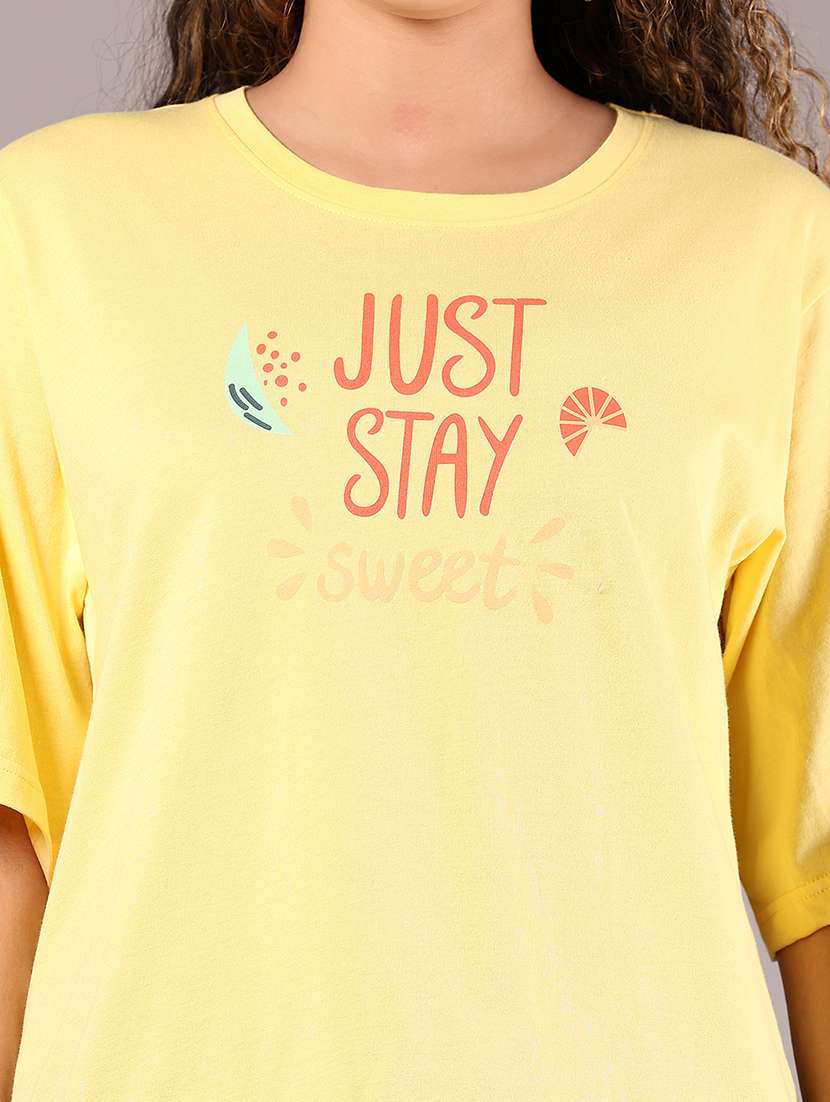women printed short sleeve loose fit t-shirt - 21720496 - Standard Image - 5