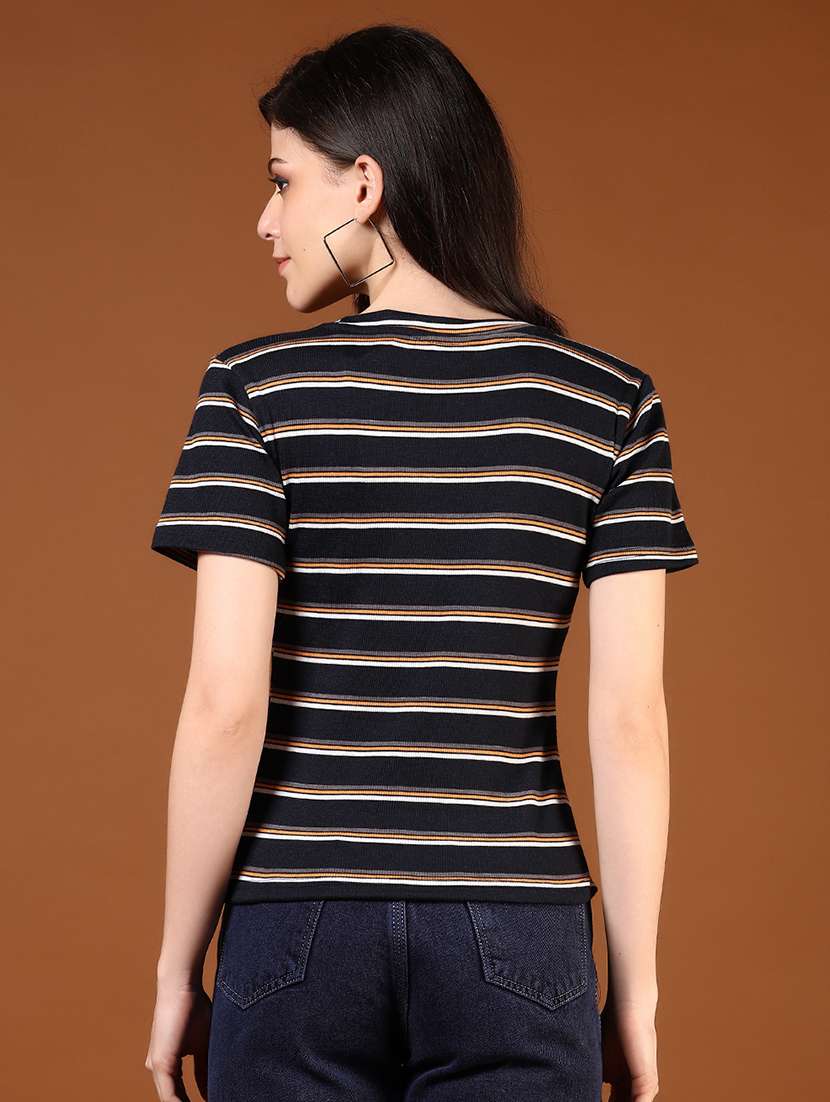 women striped short sleeve t-shirt - 21720498 -  Standard Image - 3
