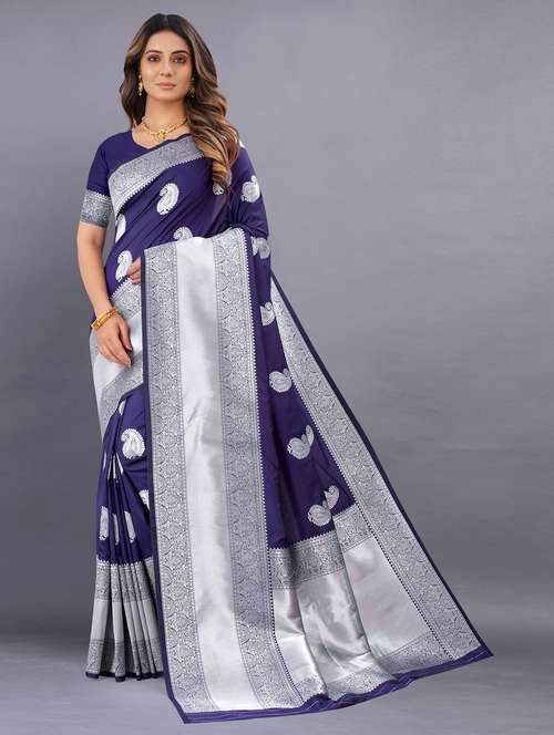 women self design zari work kanjivaram saree with blouse - 21720636 -  Standard Image - 0