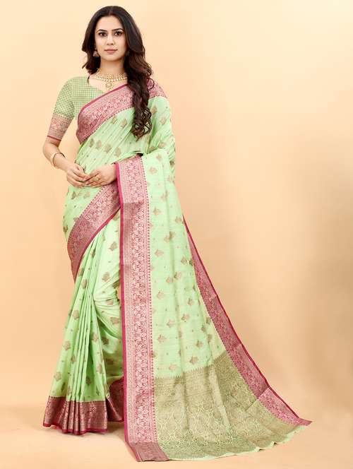 women self design kanjivaram saree with blouse - 21720651 - Standard Image - 0