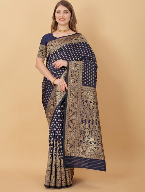 women self design zari work kanjivaram saree with blouse - 21720670 -  Standard Image - 0