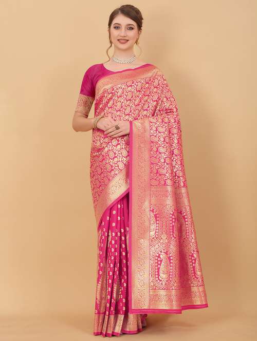 women self design zari work kanjivaram saree with blouse - 21720680 - Standard Image - 0