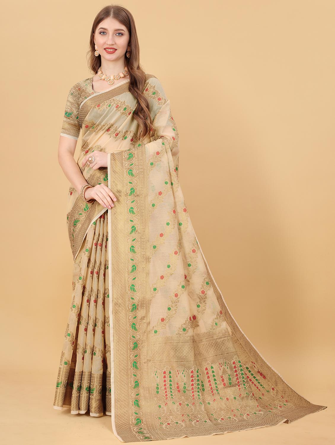 women self design banarasi silk saree with blouse - 21720692 -  Zoom Image - 0