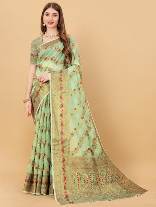 women self design banarasi silk saree with blouse - 21720693 -  Standard Image - 0