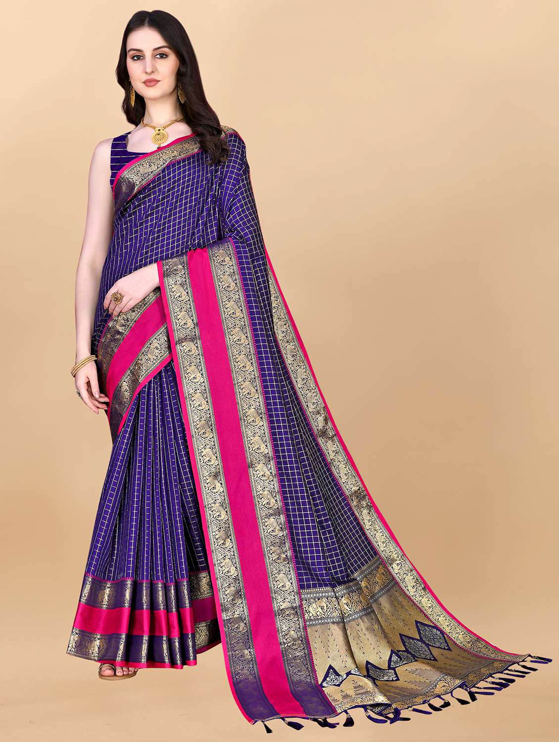 women self design banarasi silk saree with blouse - 21720739 -  Zoom Image - 0