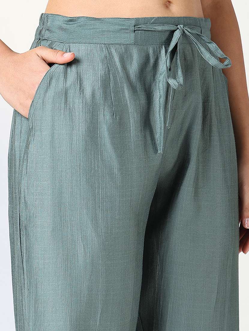 women solid tapered pant - 21720818 -  Standard Image - 5