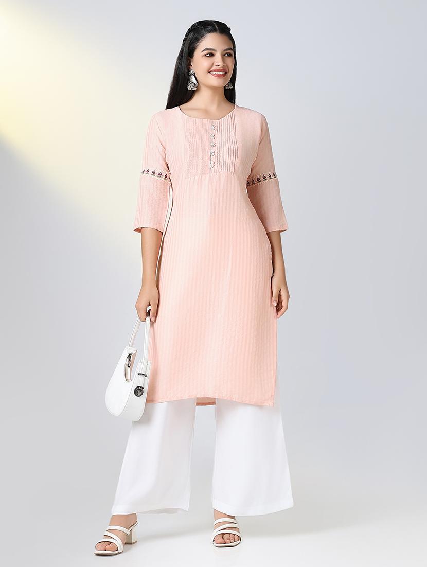 women solid mid rise palazzo - 21720820 - Standard Image - 3