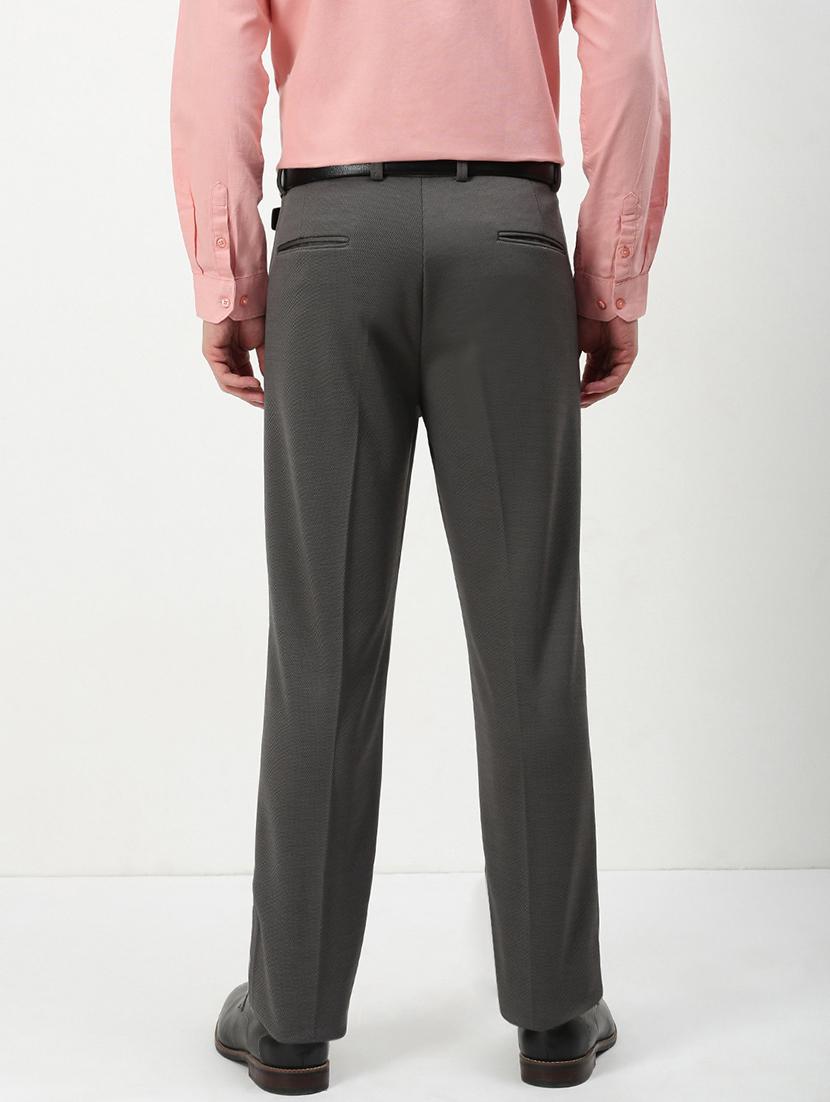 men mid rise solid pleated formal trouser - 21720897 - Standard Image - 3