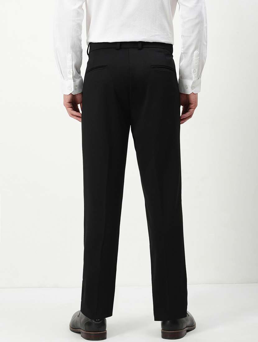 men mid rise solid pleated formal trouser - 21720898 -  Standard Image - 3